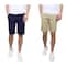 Galaxy by Harvic Men's Flat Front Slim Fit Stretch Chino Shorts